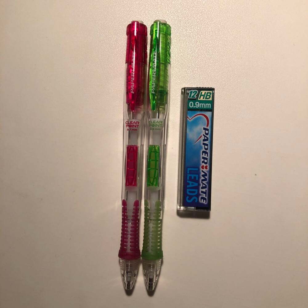 Clear Point 0.9 Mechanical Pencil Pink / Green Set